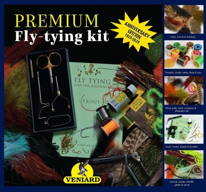 Veniard Premium fly tying kit zestaw narzędzi i materiałów muchowych